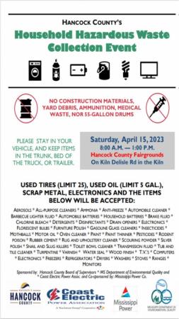 Hancock County's Household Hazardous Waste Collection Event