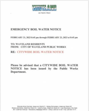 Citywide Boil Water Notice